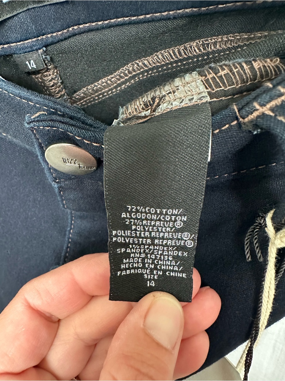 1822 ankle skinny dark rinse size 14 - Picture 5 of 5